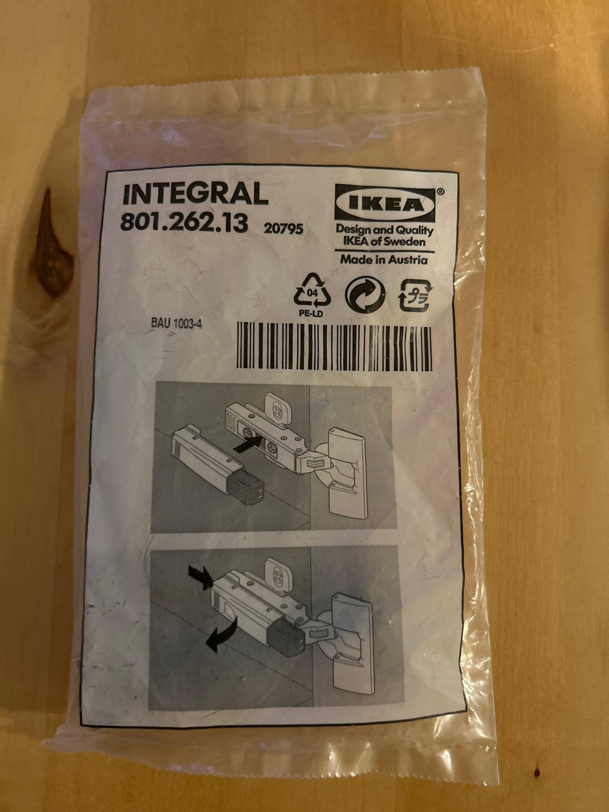 IKEA INTEGRAL Scharnieren 801.262.13 (nieuw), Ophalen of Verzenden, Nieuw, Minder dan 50 mm, Overige typen
