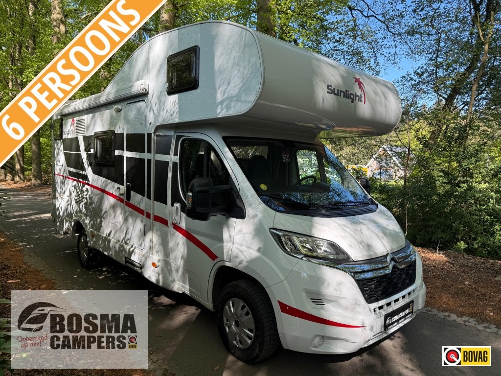 Sunlight A 68 Alkoof 6 persoons 2018, Caravans en Kamperen, Standaard zit, Ringverwarming, 6 tot 7 meter, Bedrijf