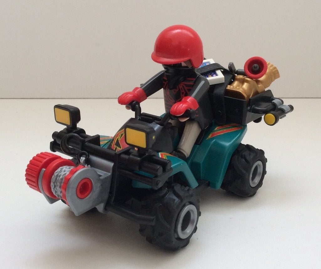 Playmobil 6879 inbreker met buit op quad, Kinderen en Baby's, Ophalen of Verzenden, Gebruikt, Complete set