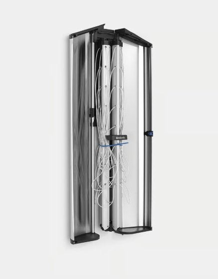 Brabantia WallFix Droogrek 24 mtr + opbergbox Metallic Grey, Ophalen, Gebruikt, Droogmolen