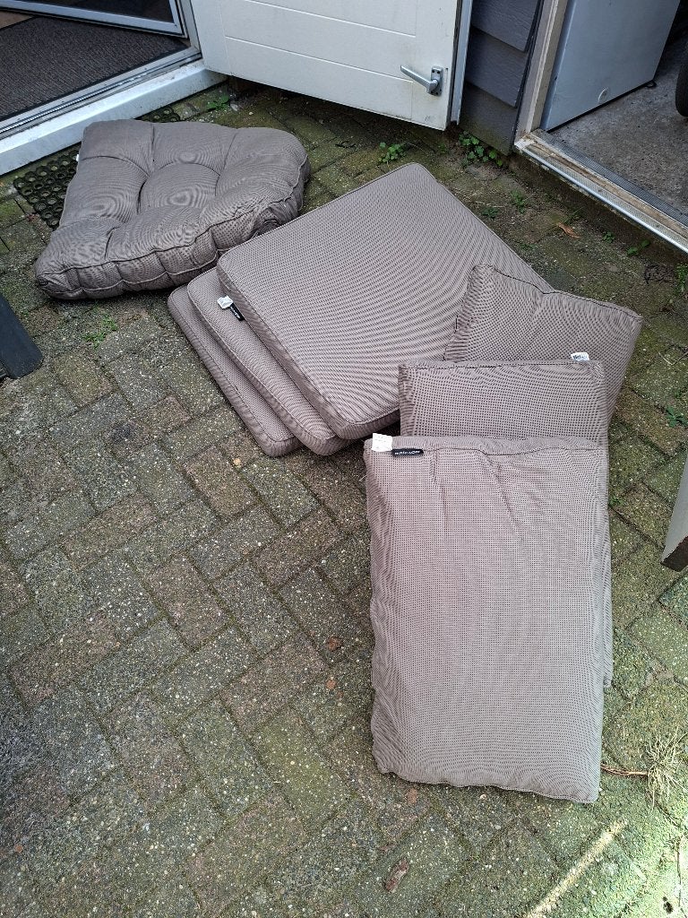 Tuinkussens voor loungeset - Grijs, Ophalen, Overige materialen, Gebruikt, Loungeset