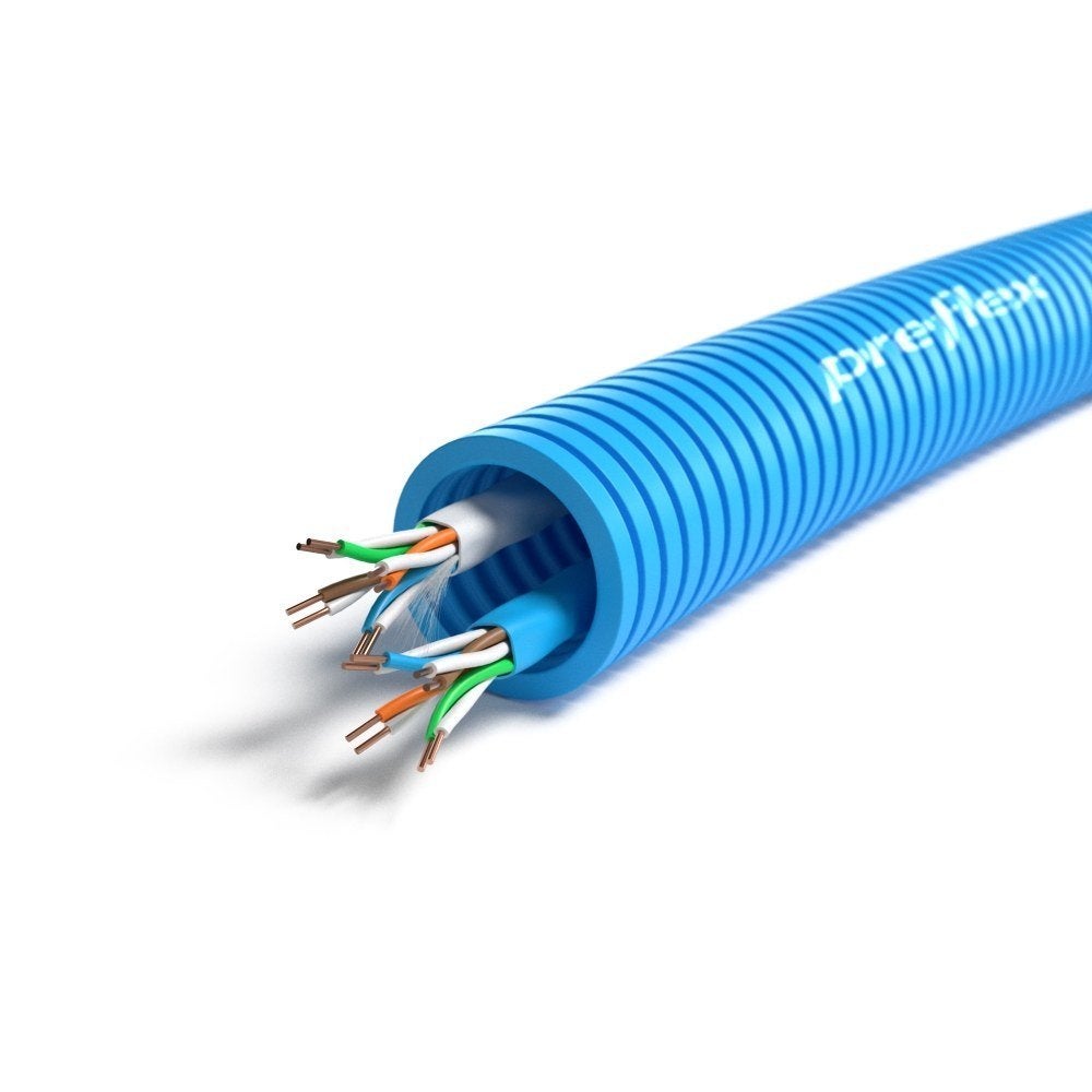 Flexpijp 3/4 + 2x UTP CAT5e kabel 20mm (100 meter), Verzenden, Nieuw