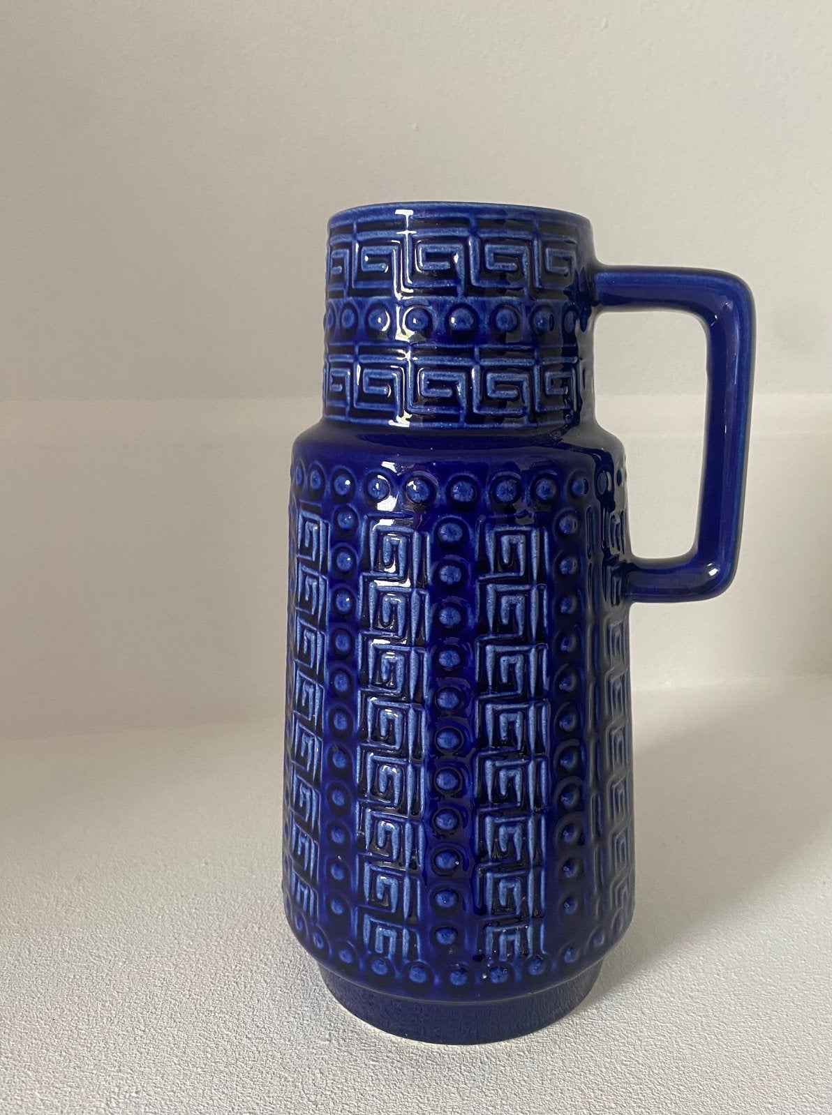 Vintage West Germany vaas 645/25 kobalt blauw, Ophalen