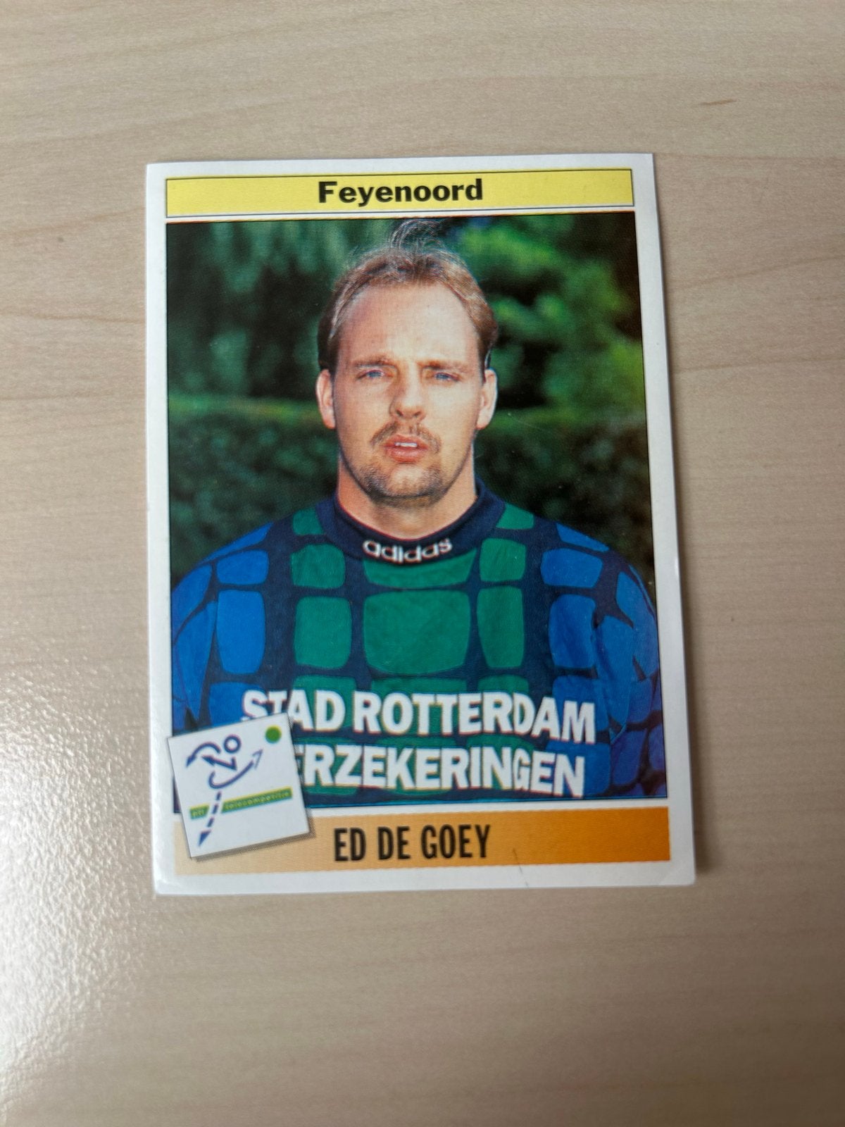 Feyenoord Voetbal 95 Panini Plaatje Ed de Goey, Ophalen of Verzenden, Zo goed als nieuw, Sticker