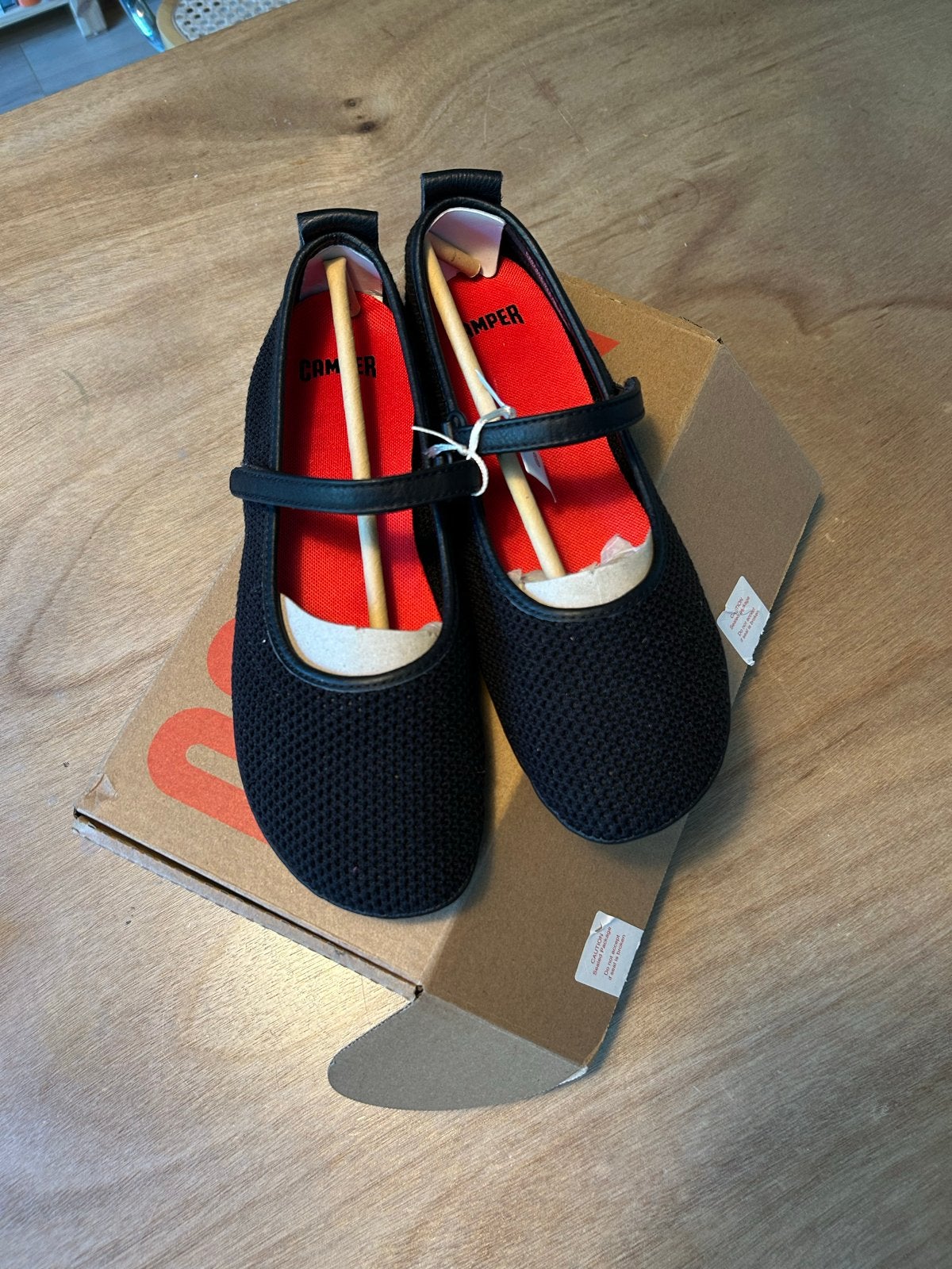 Nieuwe Camper Right Nina ballerina's maat 39 Tencel, Ophalen of Verzenden, Nieuw, Zwart, Ballerina's