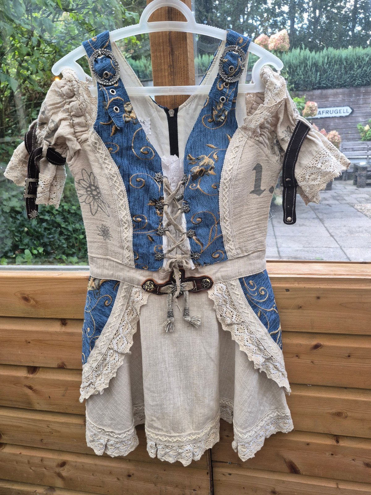 Oscar Trachten Dirndl Jurk Maat 40/ 42, Blauw, Maat 42/44 (L), Oscar Trachten, Ophalen of Verzenden