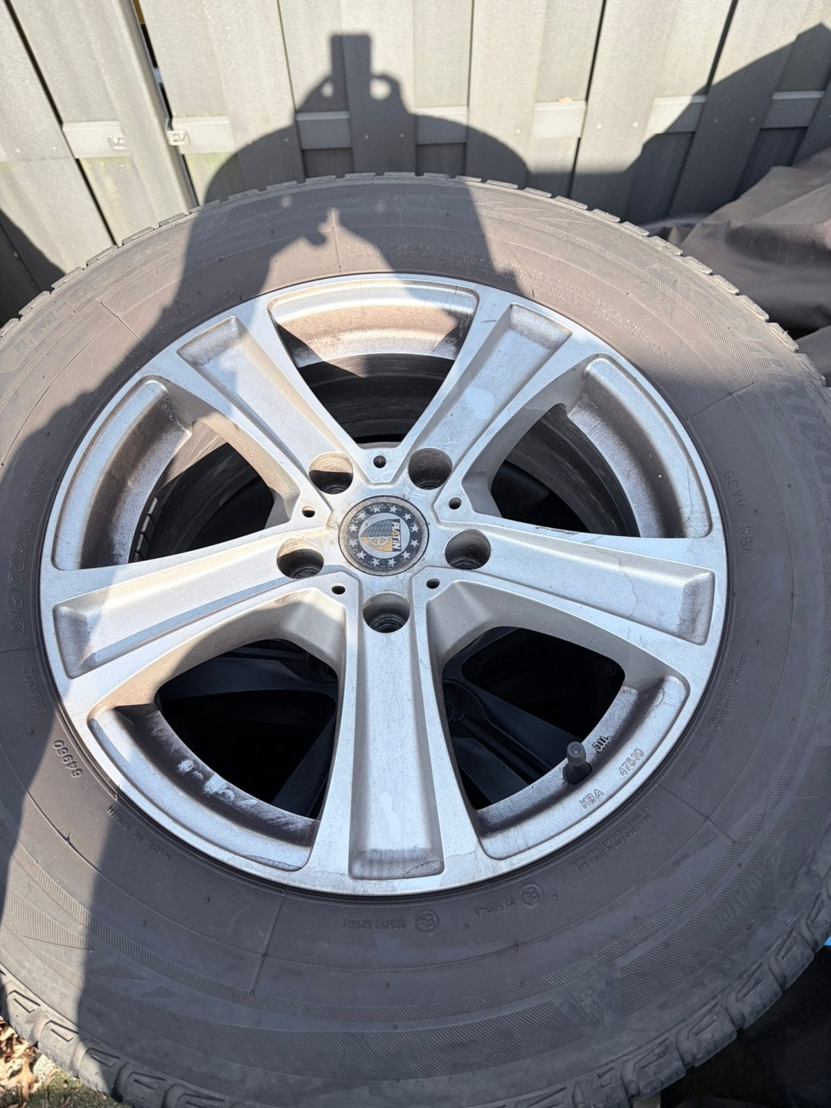 16inch lichtmetalen velgen en winterbanden 5x114,3 steekmaat, Auto-onderdelen, Ophalen of Verzenden, Gebruikt