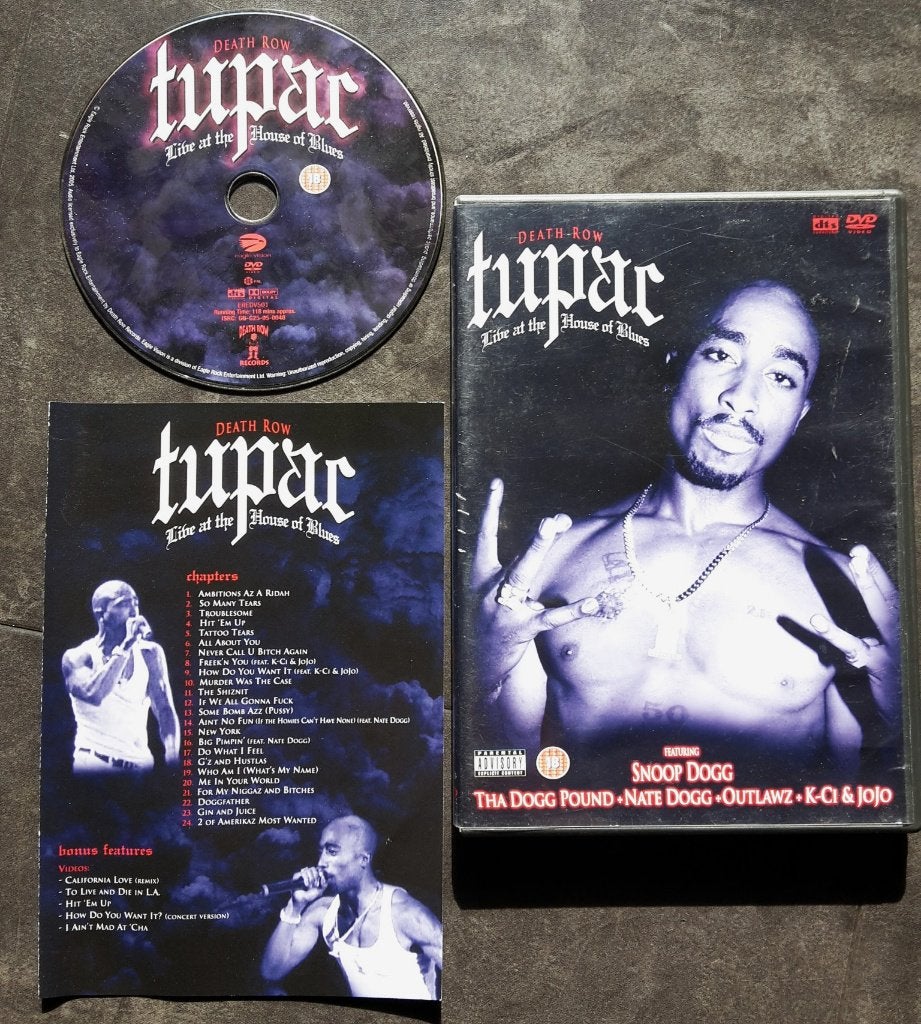 DVD - Tupac Live at the House of Blues - Hiphop 2-Pac, Cd's en Dvd's, Alle leeftijden, Ophalen of Verzenden, Zo goed als nieuw