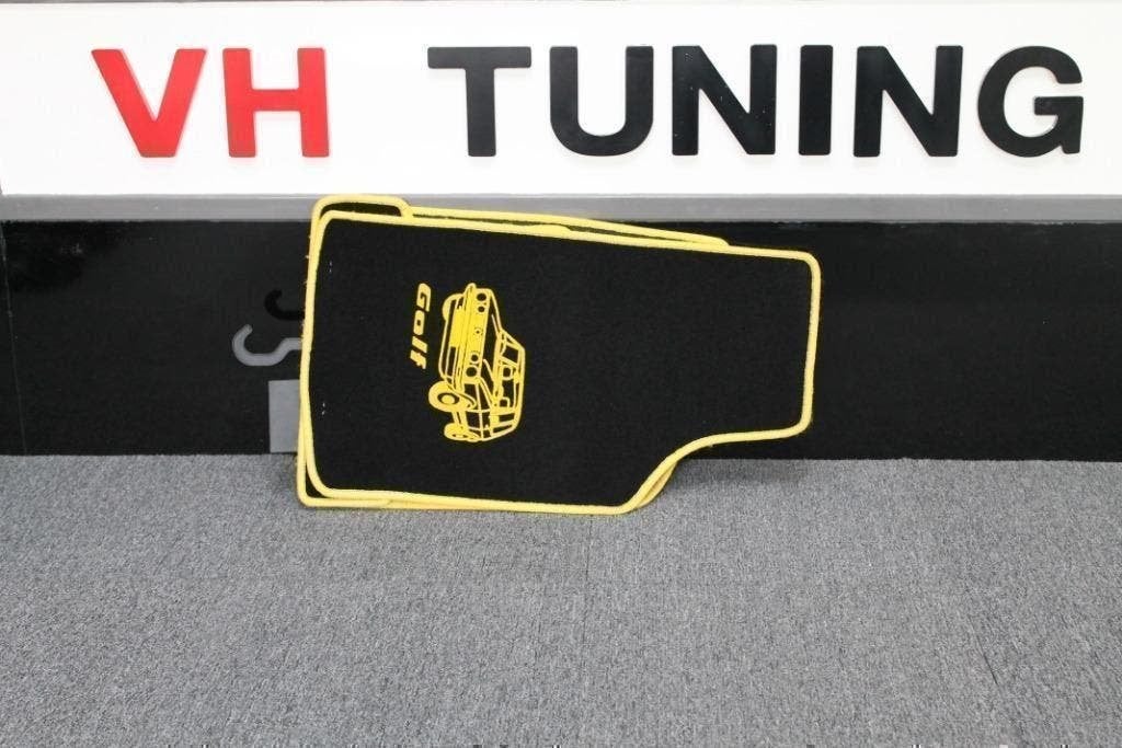 VW Golf 1 Automatten zwart met geel, Ophalen of Verzenden