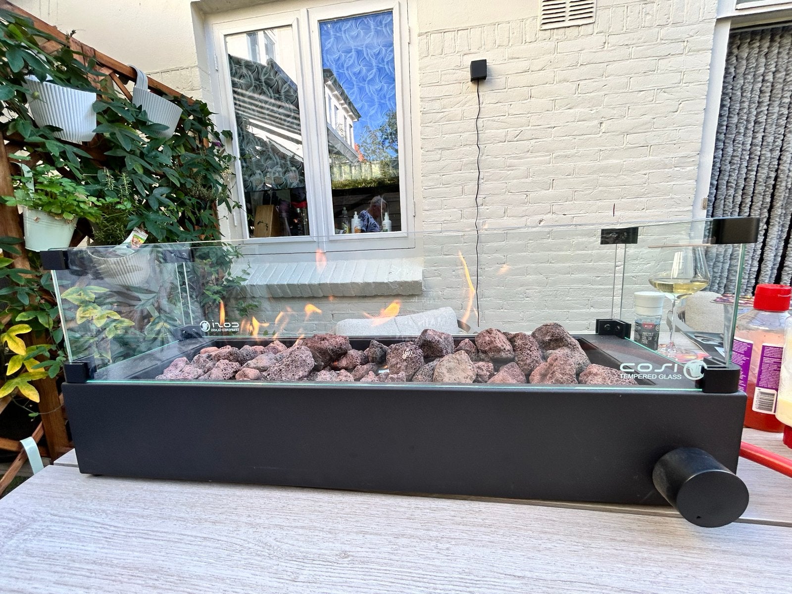 Cosi Vuurtafel/Vuurkorf inclusief slang en drukregelaar, Tuin en Terras, Ophalen, Zo goed als nieuw, Vuurkorf