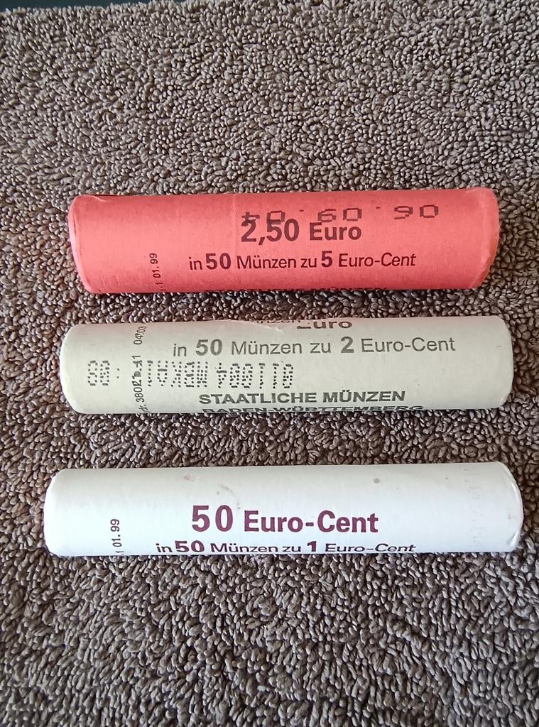Muntrolletjes Duitsland 1, 2 en 5 cent, Ophalen of Verzenden, Duitsland, Overige waardes