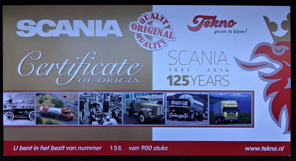 Te Koop aangeboden: Scania 125 years modellen, Ophalen of Verzenden, Nieuw, Bus of Vrachtwagen, Tekno