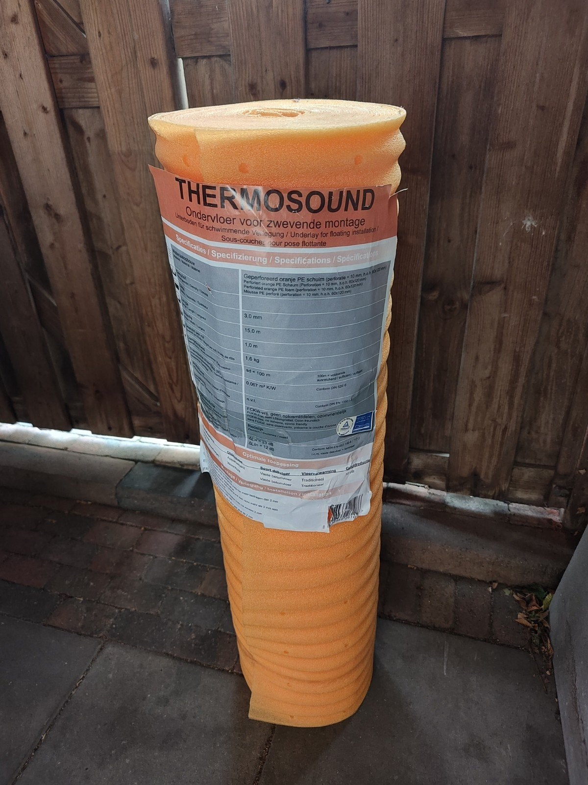 Thermosound ondervloer 15 m2 voor laminaat/parket, Ophalen, Nieuw, 10 m² of meer, Laminaat