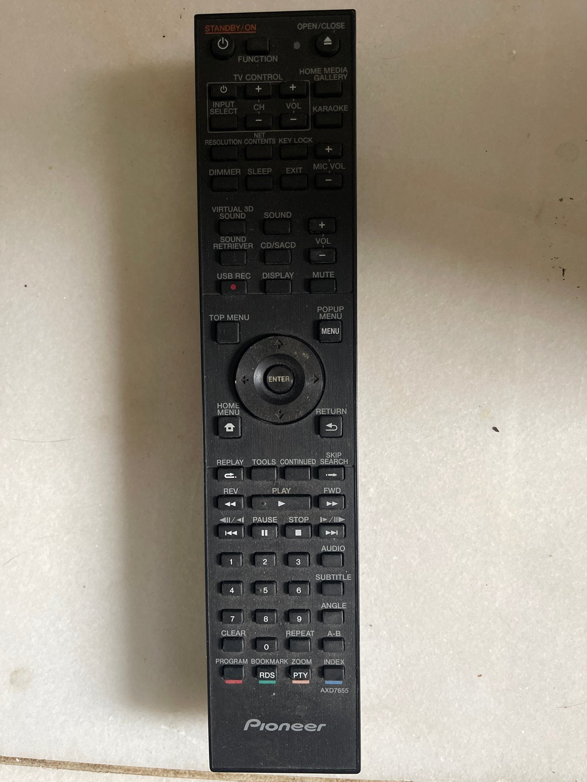 Pioneer AXD7655 Afstandsbediening voor Home Cinema, Ophalen of Verzenden, Gebruikt, Origineel, Dvd
