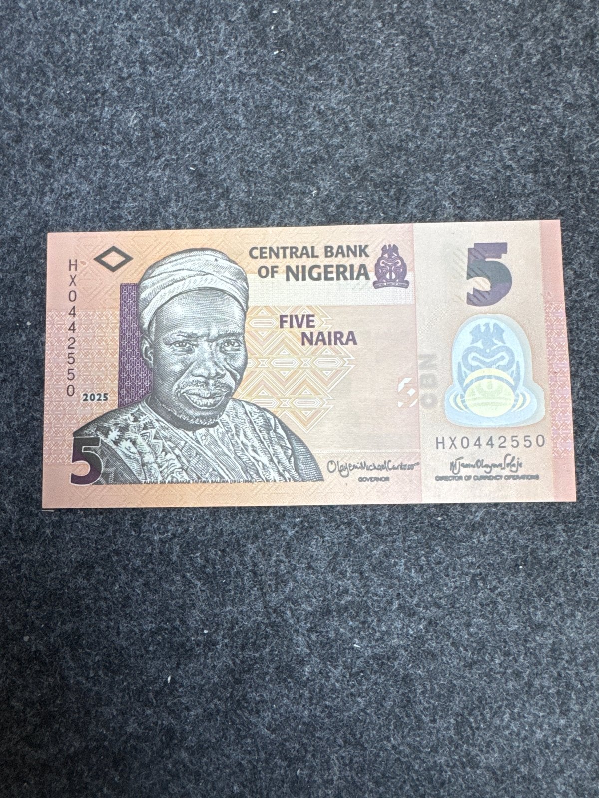 5 Naira Nigeria bankbiljet - Afrikaanse valuta, Ophalen of Verzenden, Nigeria, Los biljet