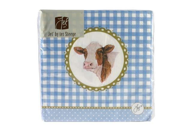 Servetten Koe Happy Cow servies, Overige materialen, Overige typen, Nieuw, Ophalen of Verzenden