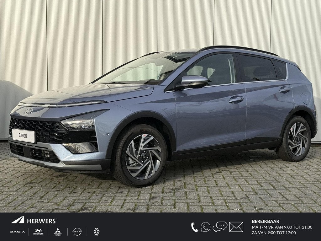 Hyundai Bayon 1.0 T-GDI Premium / Dodehoekdetectie / Stoel-, Auto's, Voorwielaandrijving, Euro 6, 1095 kg, Blauw