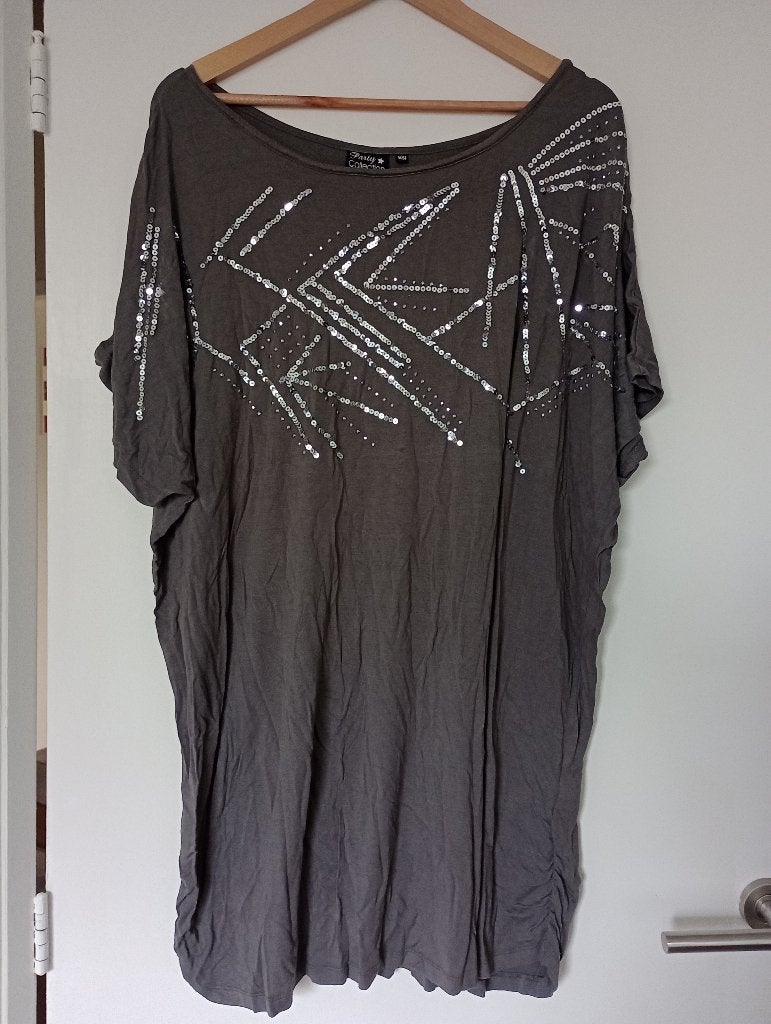 Dames Tuniek, Grijs - Maat 54/56, Ophalen of Verzenden, Gedragen, Grijs, Blouse of Tuniek