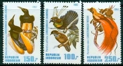 Indonesie 1982 - ZBL 1131- 1133 - Paradijsvogels, Ophalen of Verzenden, Postfris, Zuidoost-Azië