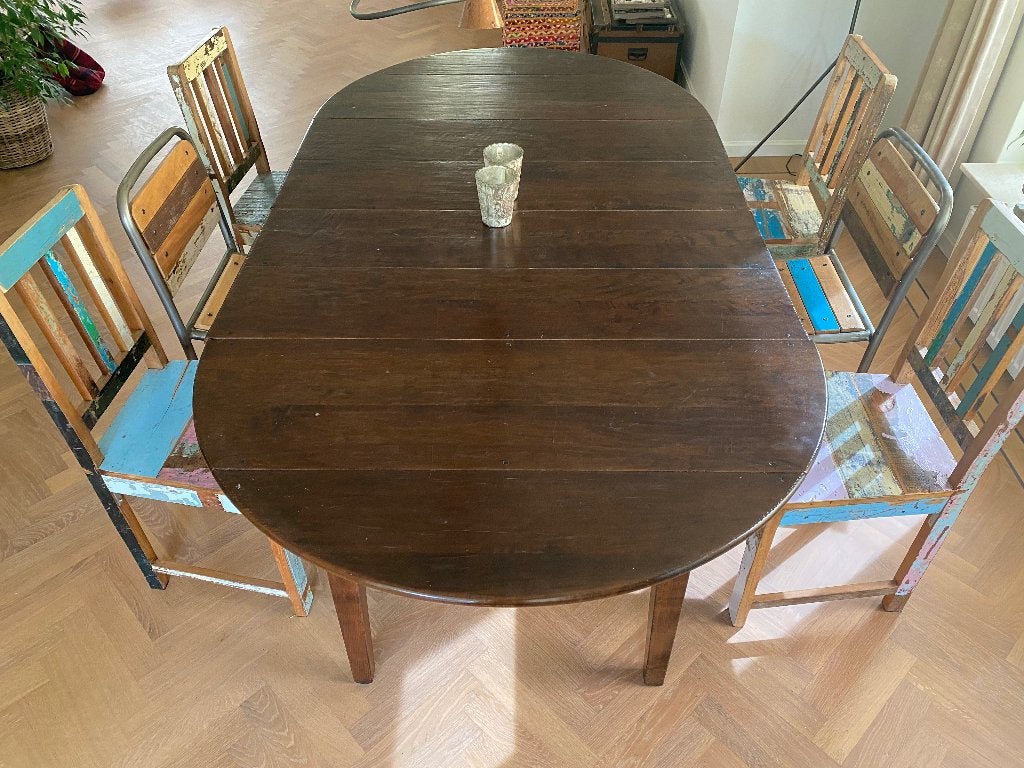 eettafel, Ophalen, 100 tot 150 cm, Teakhout, 200 cm of meer