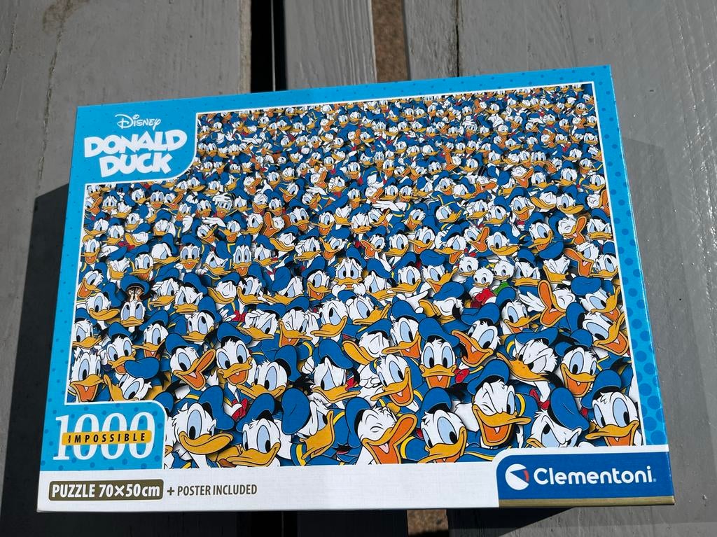 Donald Duck 1000 stukjes puzzel, Ophalen of Verzenden, 500 t/m 1500 stukjes, Zo goed als nieuw, Legpuzzel