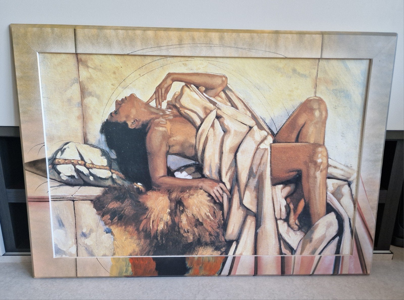 Modern schilderij van liggende vrouw, 110x80 cm, Ophalen, Figuren