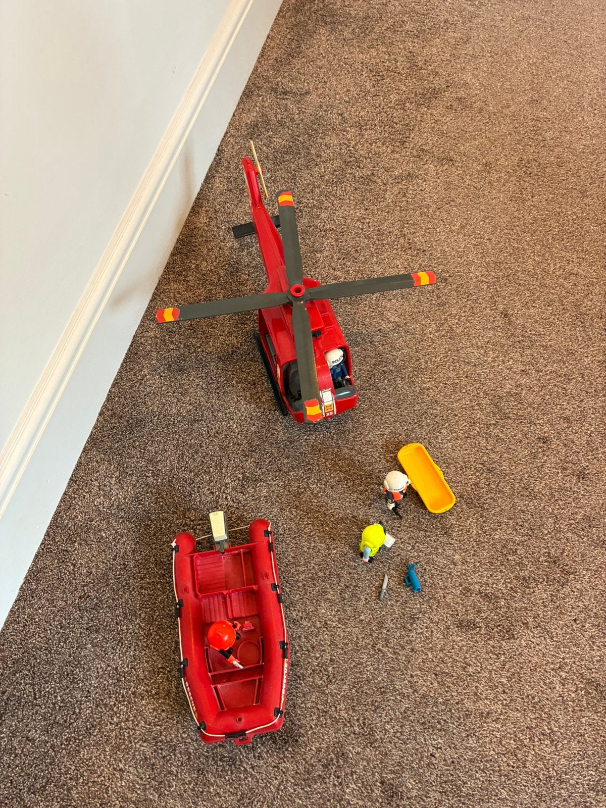 Playmobil reddingshelikopter en boot 4428, Ophalen of Verzenden, Zo goed als nieuw