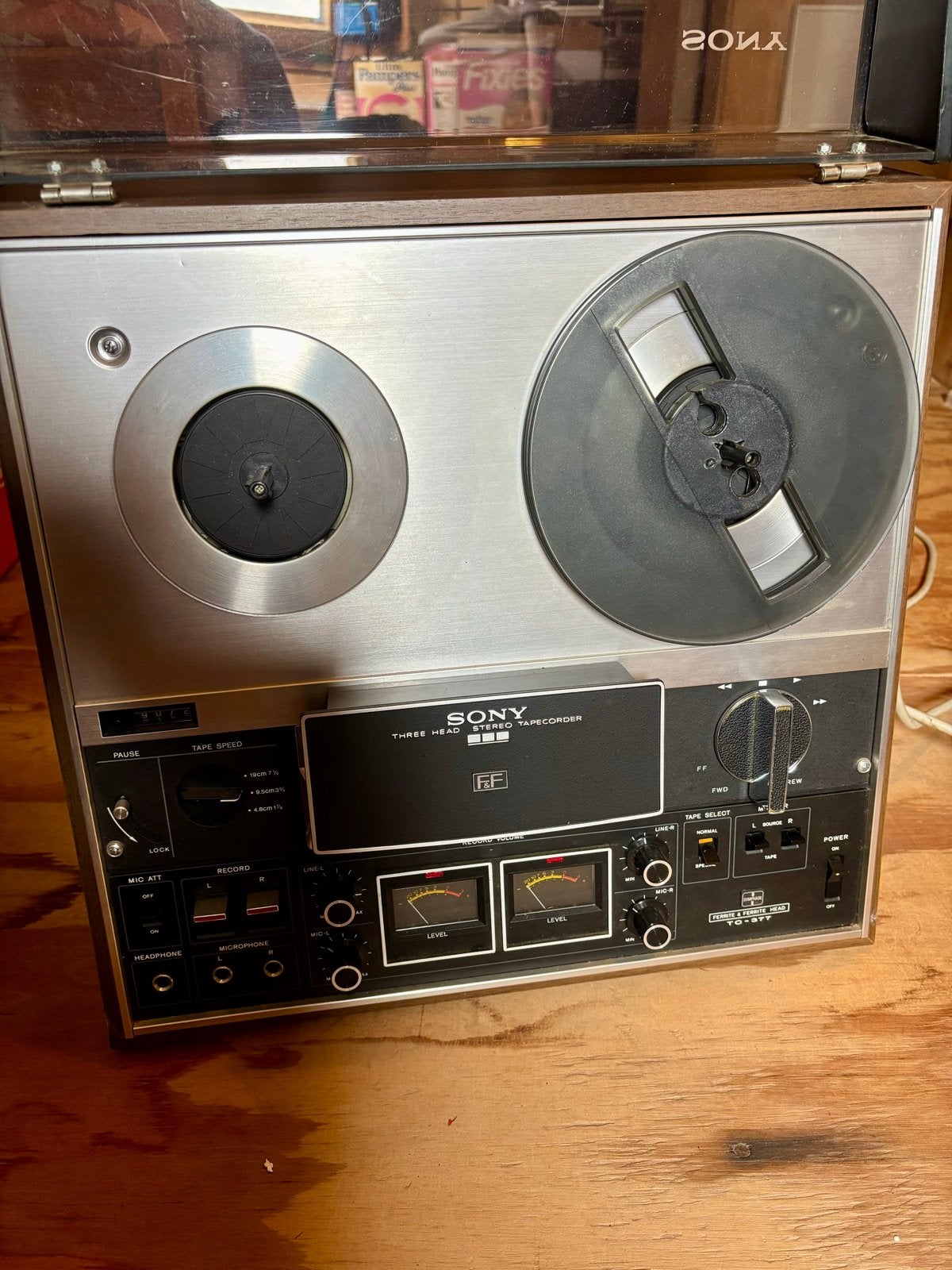 Sony TC-377 Bandrecorder met stofkap en banden, Ophalen, Bandrecorder, Met stofkap