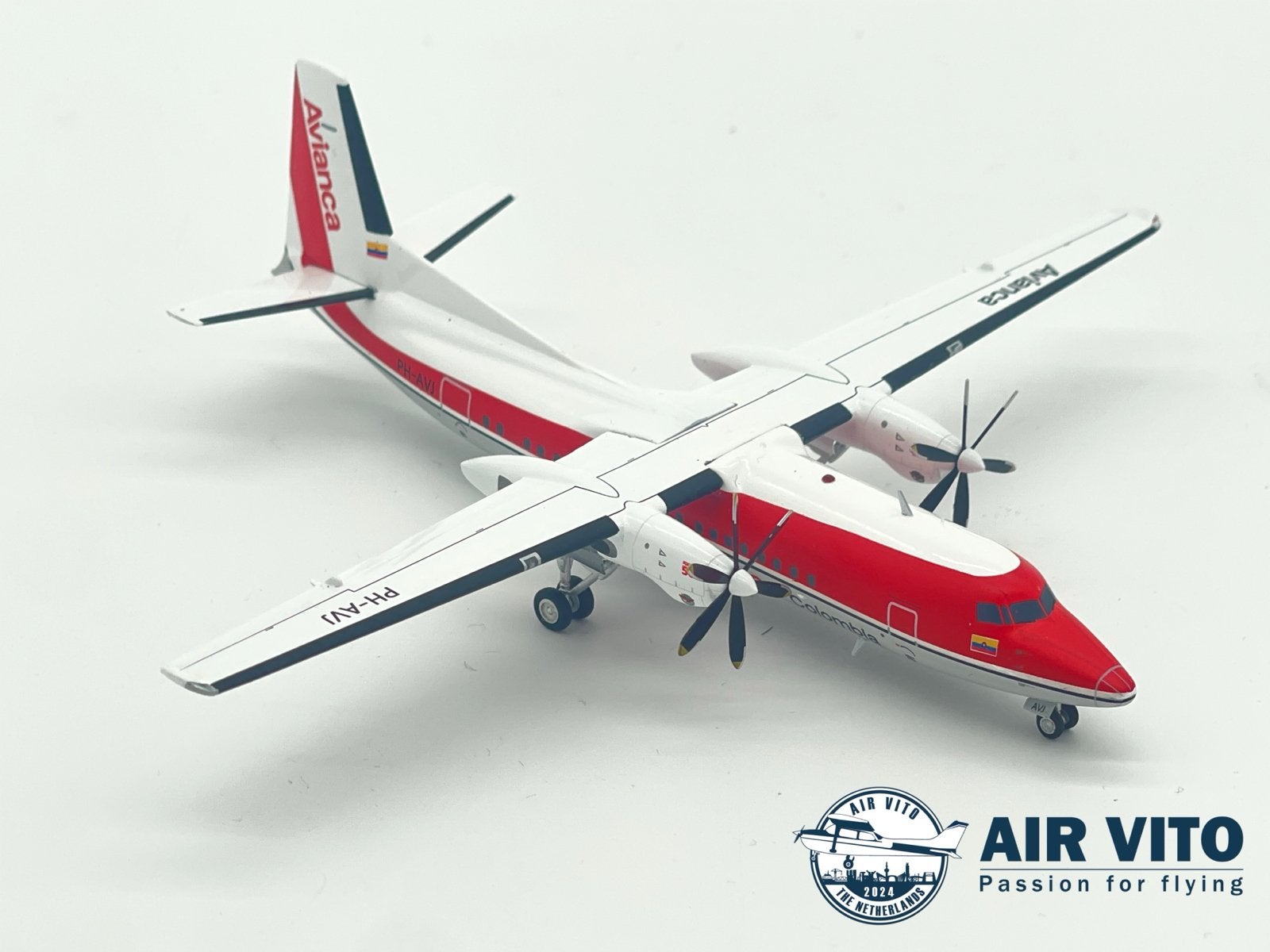 Fokker 50 Avianca Colombia PH-AVJ - Gemini Jets 1:200, 2992jb, Schaalmodel, Ophalen of Verzenden, Operations@airvito.com