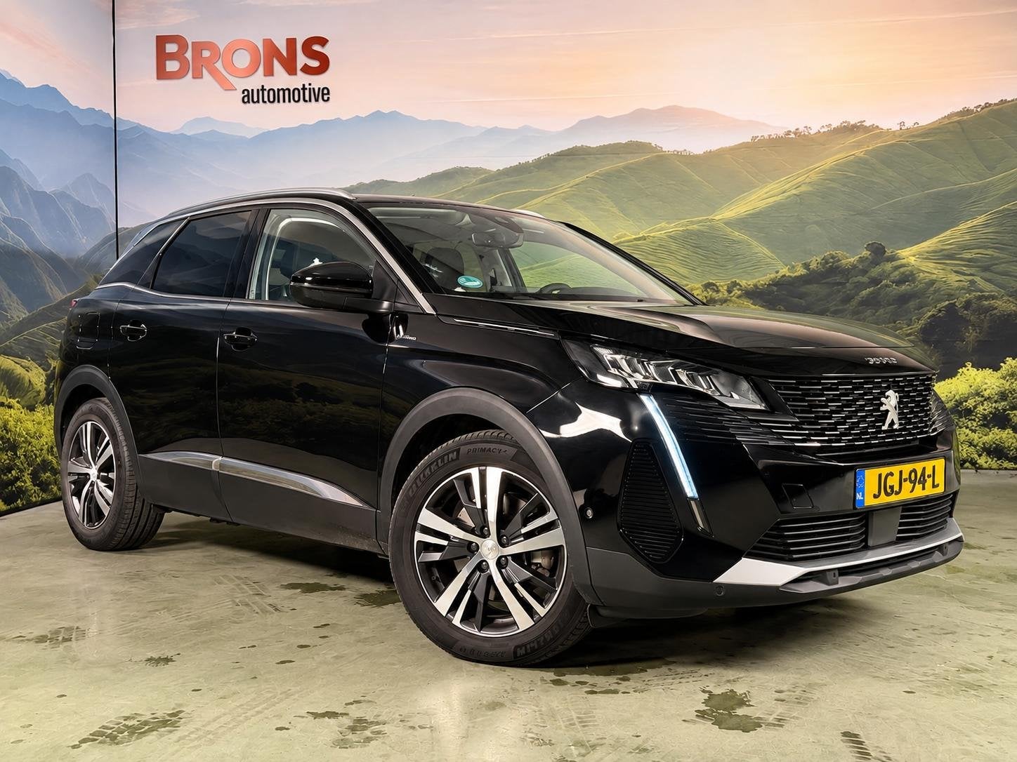 Peugeot 3008 1.6 HYbrid 225 Allure, Auto's, Euro 6, Leder en Stof, Zwart, Plug-in hybride