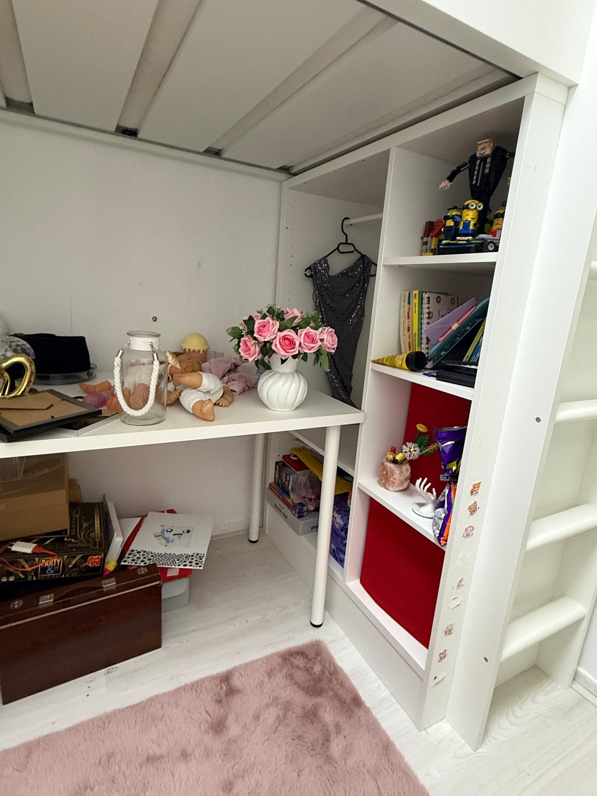 IKEA Hoogslaper met bureau, ladekast en kledingkast, Ophalen, Gebruikt, Eenpersoons, 200 cm