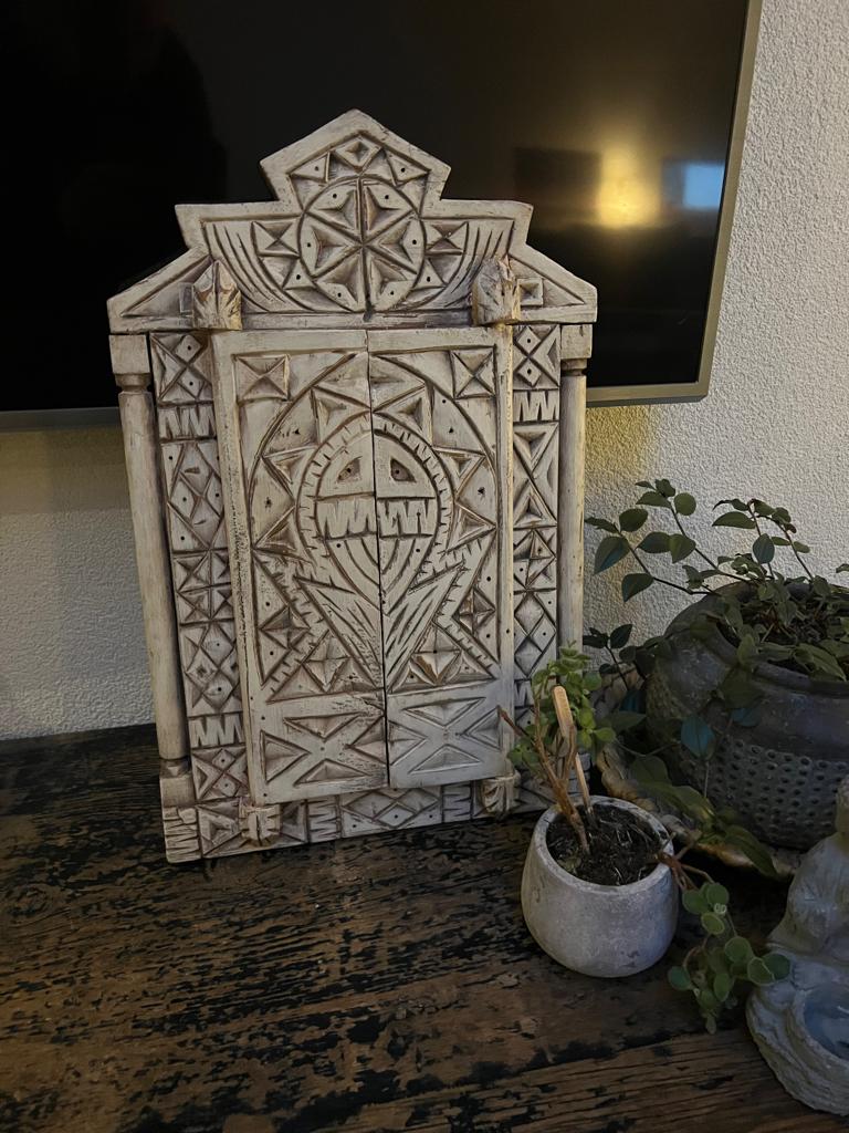 Houtsnijwerk wandpaneel luik oosters handwerk, Huis en Inrichting, Woonaccessoires | Wanddecoraties, Verburgt Vintage, Oosters