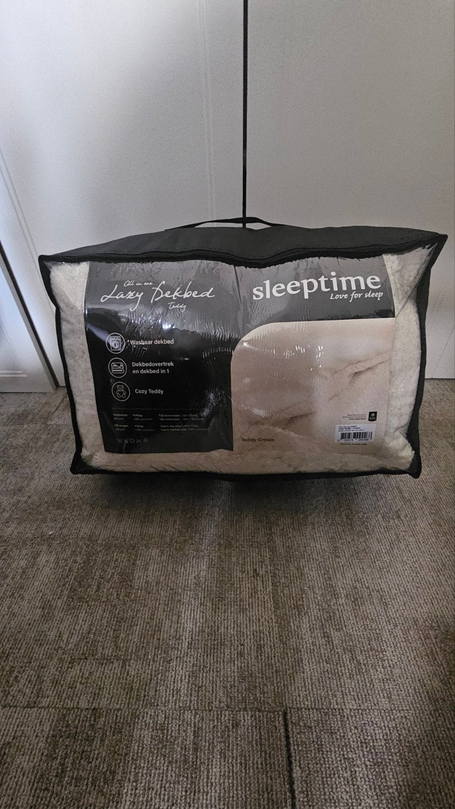 Nieuw Sleeptime Lazy Teddy Dekbed 240x200 cm – Teddy Cream, Ophalen, Wit, Deken of Dekbed, Nieuw