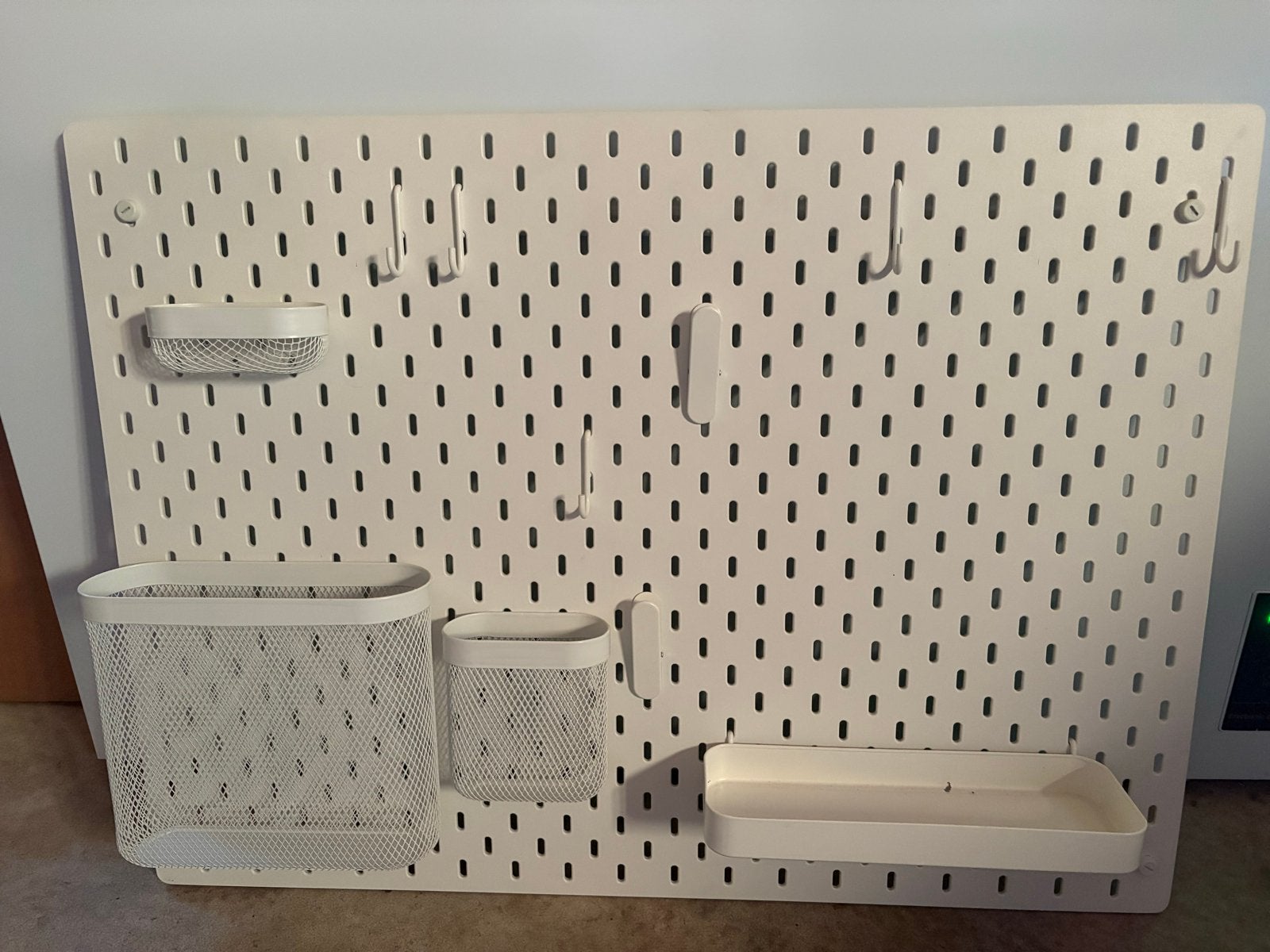IKEA Skadis pegboard met accessoires, Ophalen, Zo goed als nieuw, Wit, Metaal