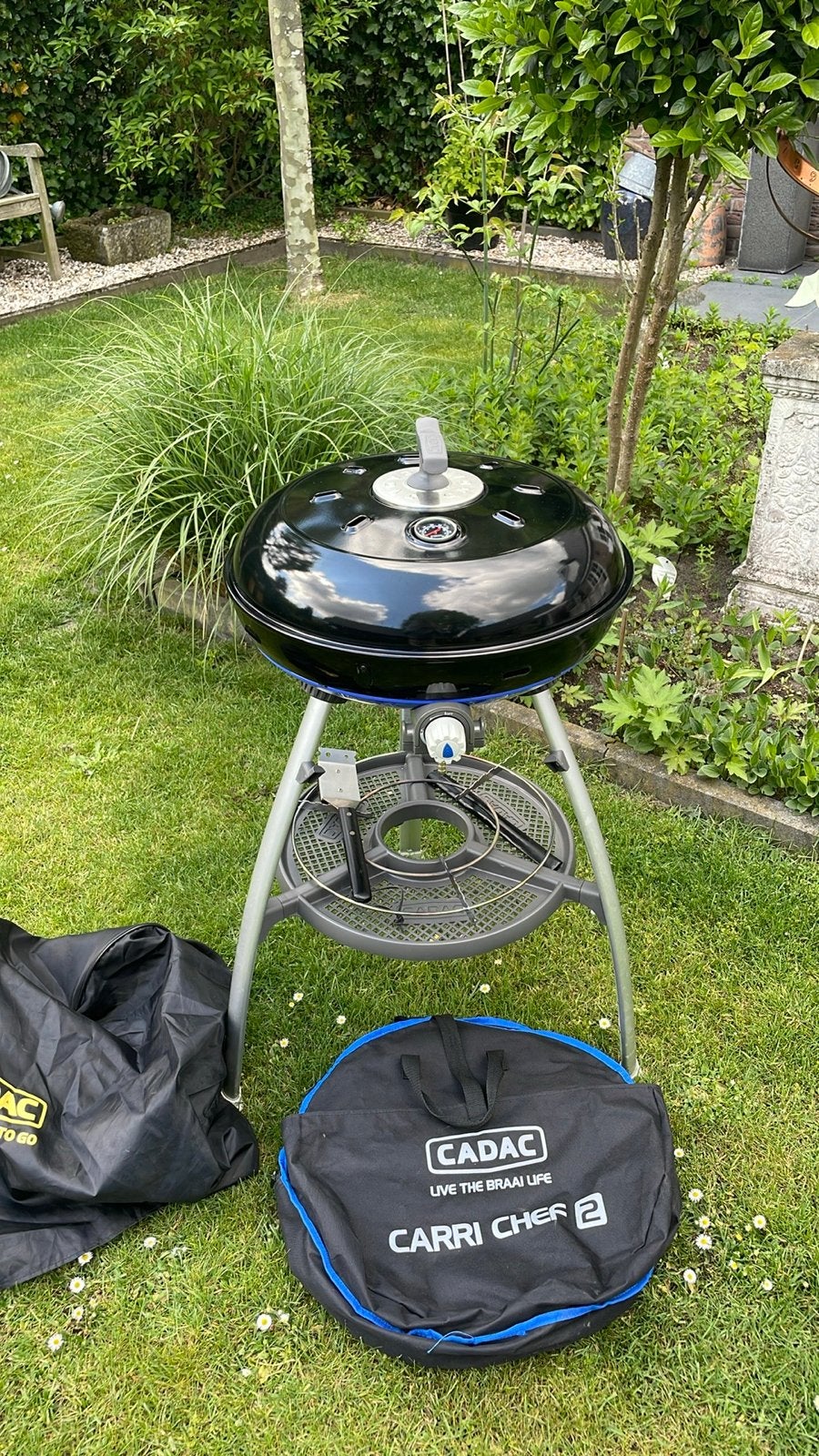 Cadac Carri Chef 2 BBQ - Compleet met accessoires, Tuin en Terras, Gasbarbecues, Zo goed als nieuw, Ophalen