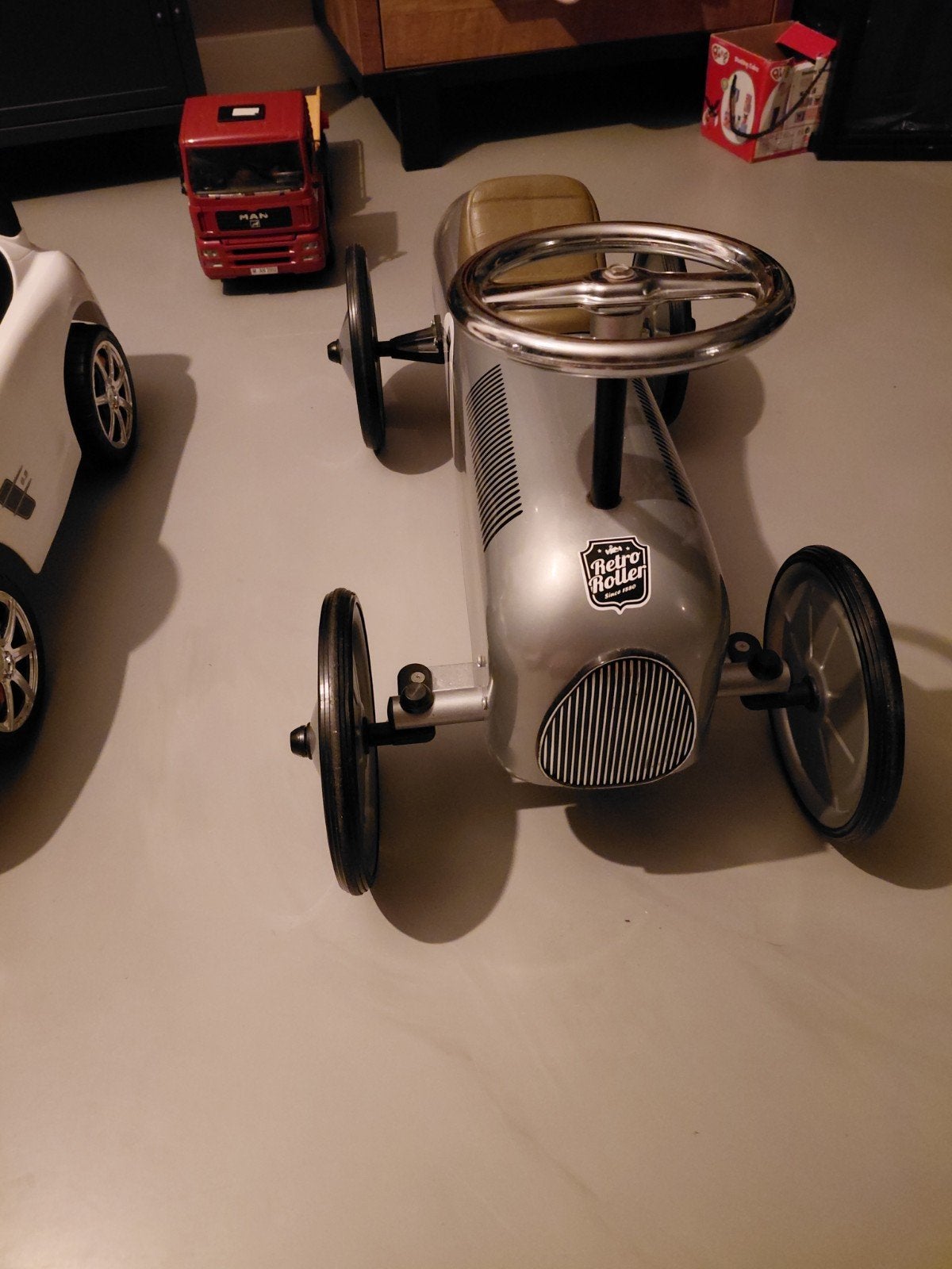 Retro Roller Trapauto Zilver - Zo goed als nieuw, Ophalen of Verzenden, Zo goed als nieuw