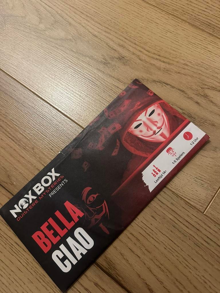 escape room spel - bella ciao, Ophalen of Verzenden, Zo goed als nieuw