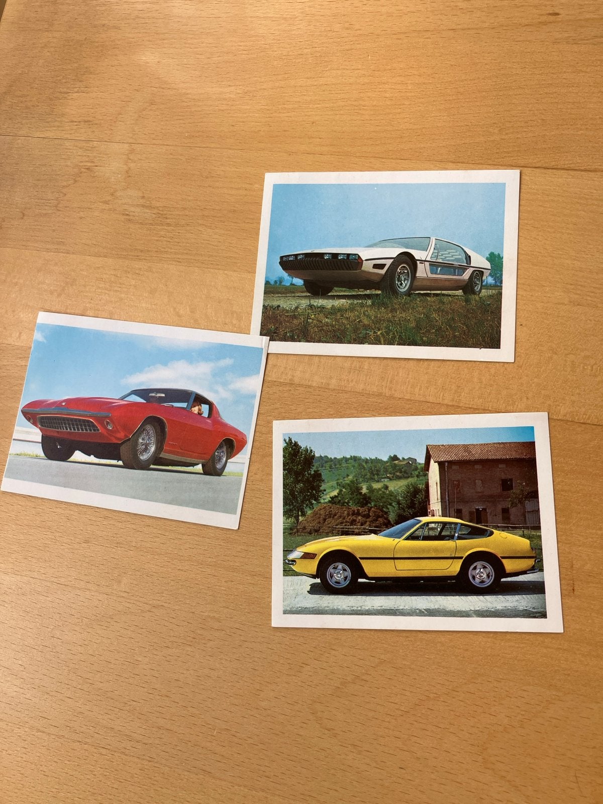 Set van 3 vintage Auto-Drop plaatjes met sportwagens, Ophalen, Gebruikt, Auto's