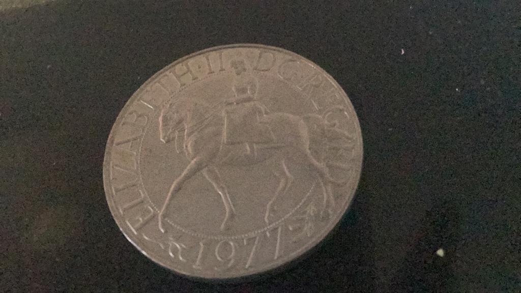 Zilveren Munt Elizabeth II 1977, Ophalen of Verzenden, Overige landen, Losse munt, Zilver