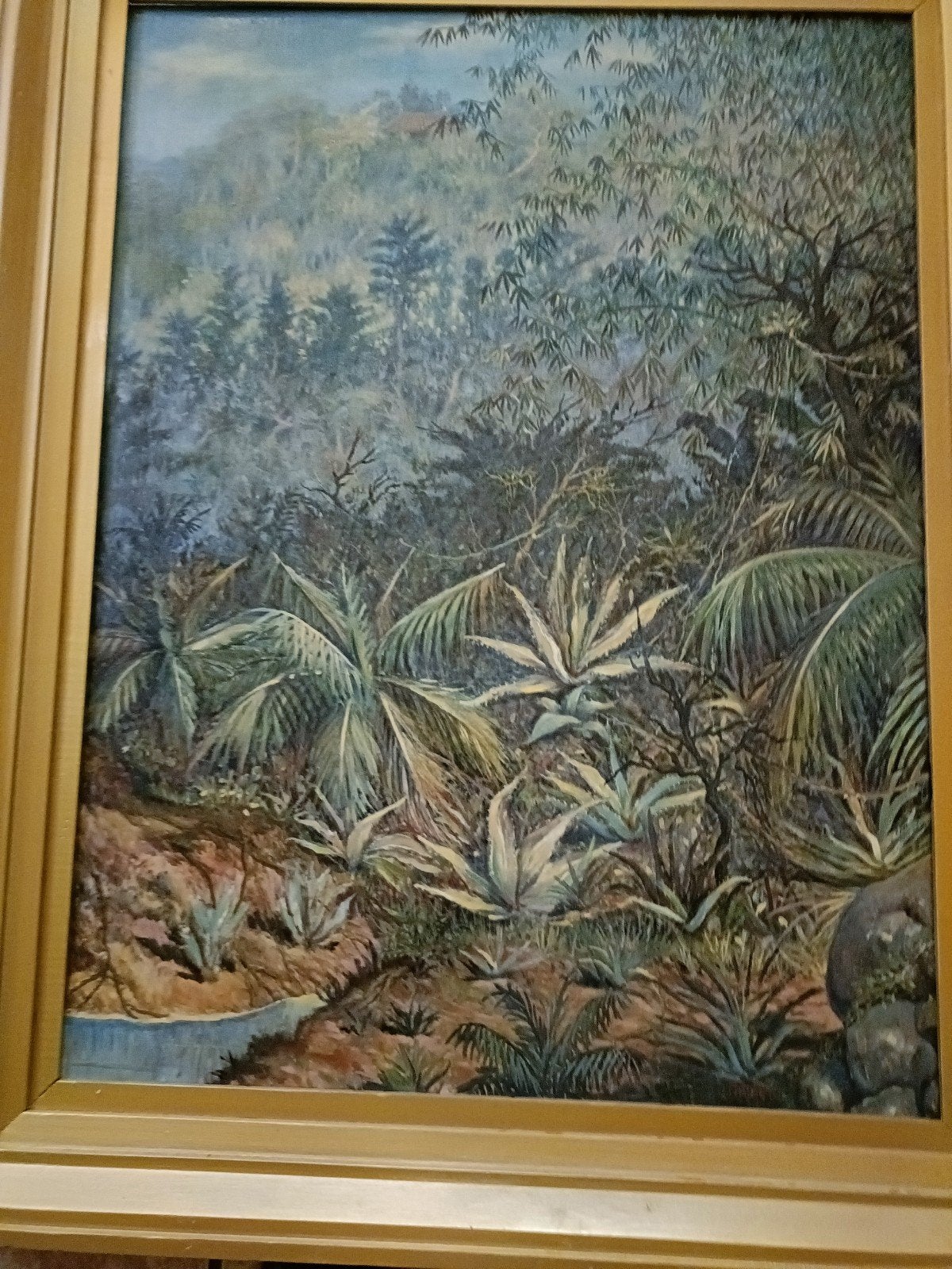 Henri Tieland olieverf schilderij Java Sumatra, Antiek en Kunst, Ophalen