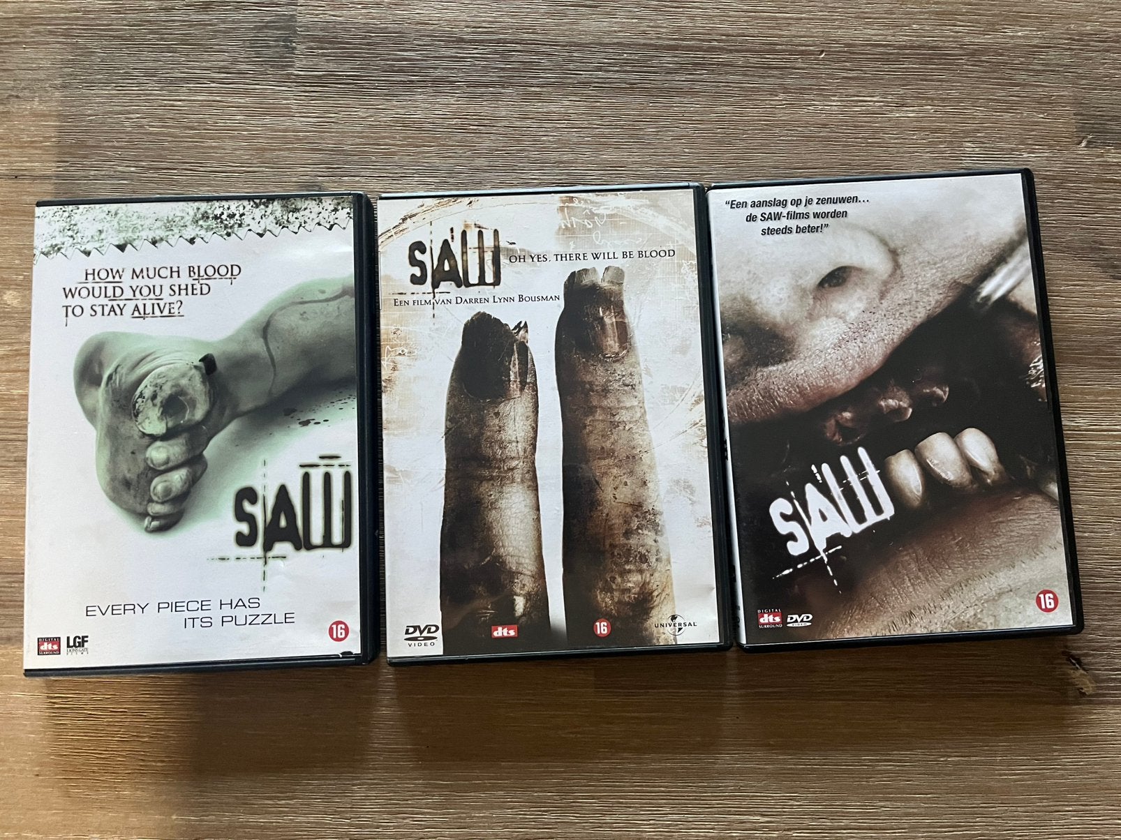 Saw 1, 2 & 3 !!, Vanaf 16 jaar, Ophalen of Verzenden, Zo goed als nieuw, Overige genres