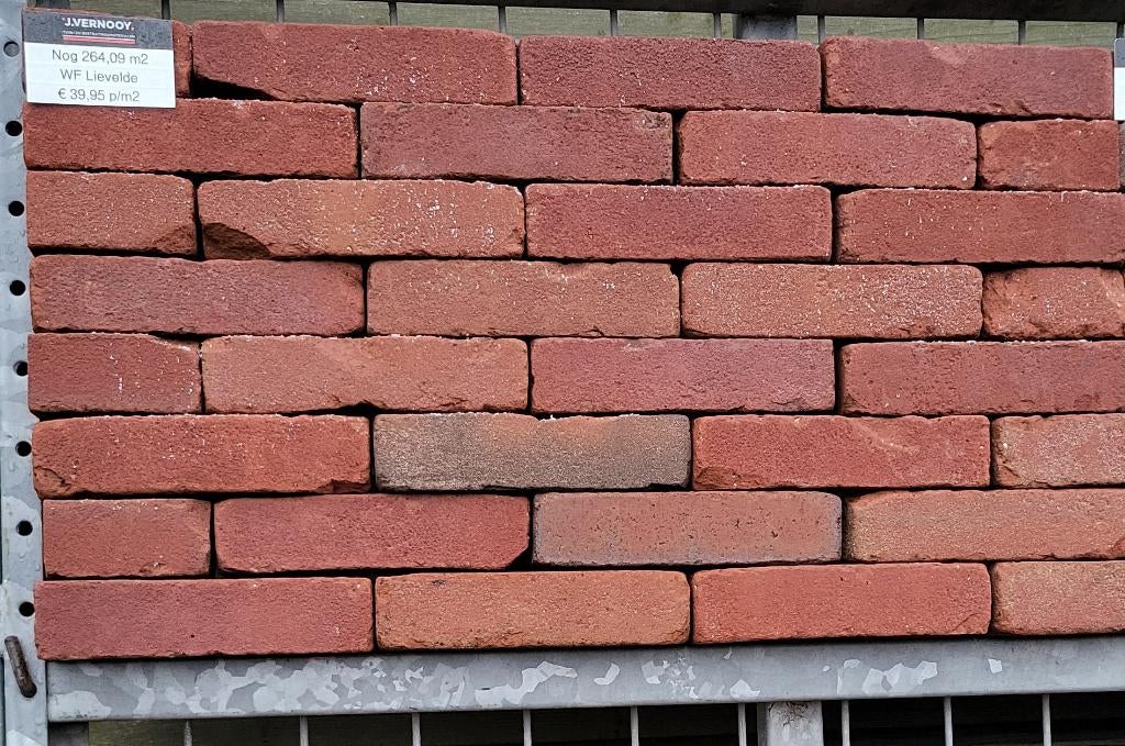 151 m2 Hard gebakken klinkers / waalformaat rood, Ophalen, Gebruikt, Keramiek, Klinkers