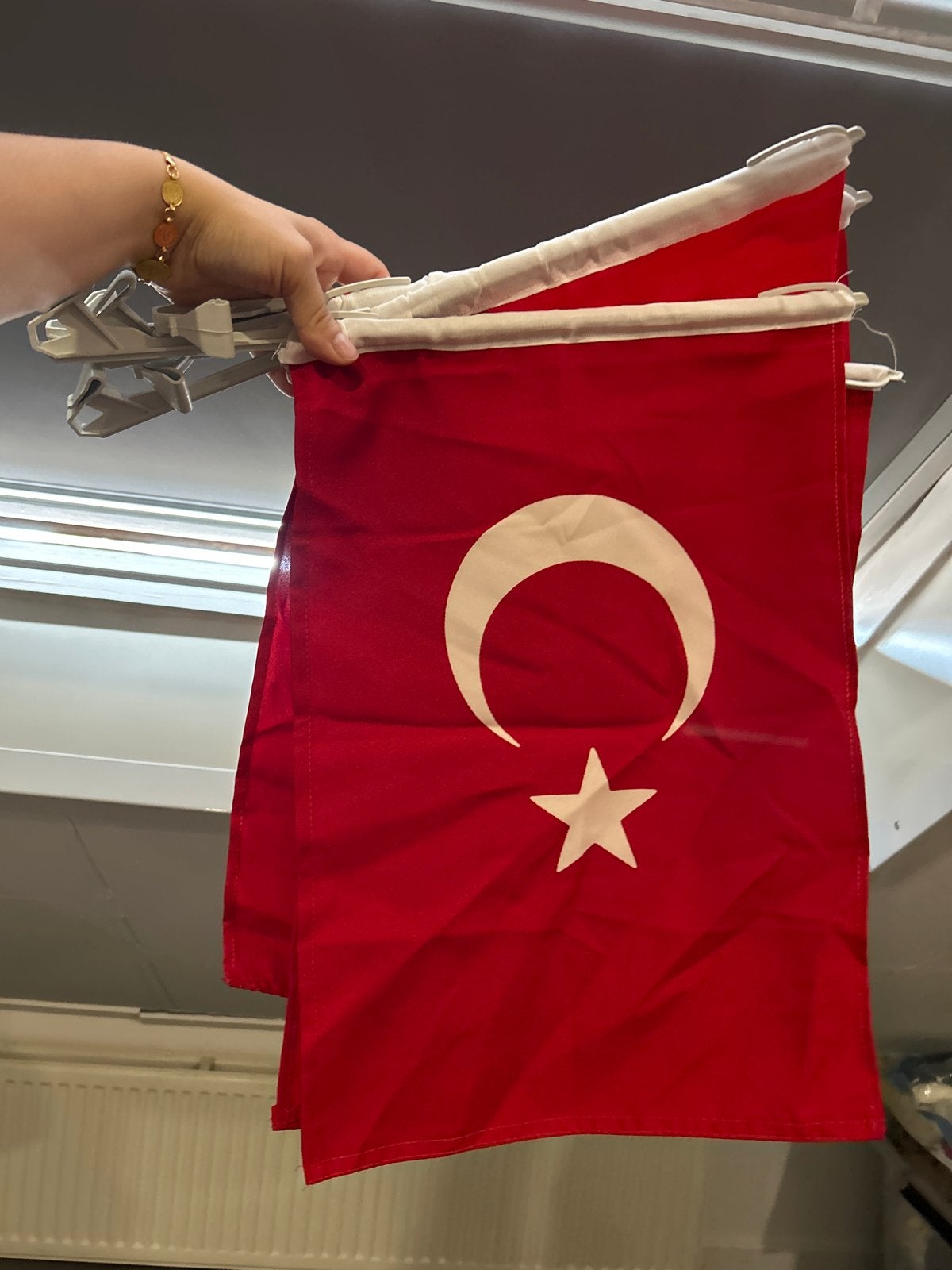 Turkse auto vlag  voor bruiloften, Ophalen of Verzenden, Nieuw