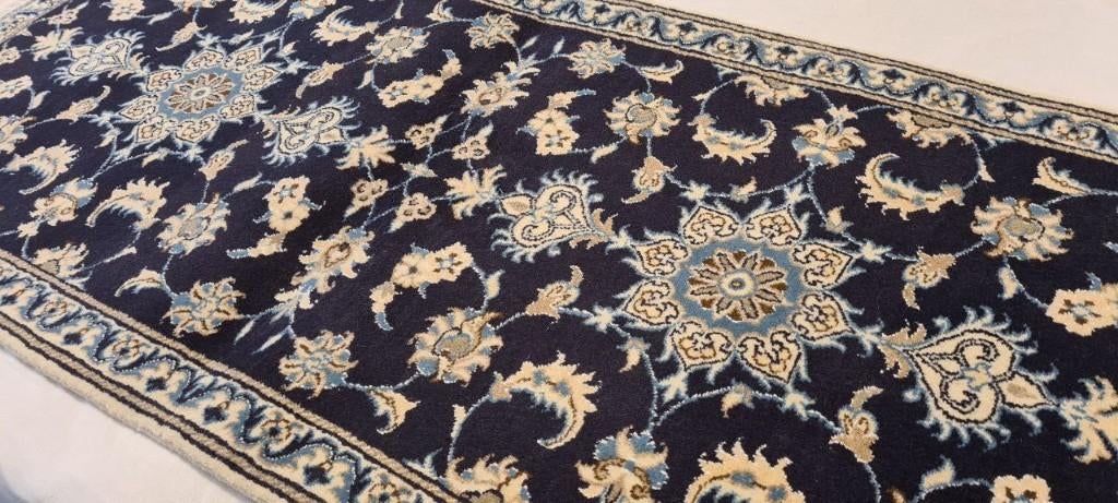 Perzisch tapijt Nain Loper 182 x 82/vloerkleed/korting 40%, Blauw, Www.simatapijten.nl, Nieuw, 150 tot 200 cm