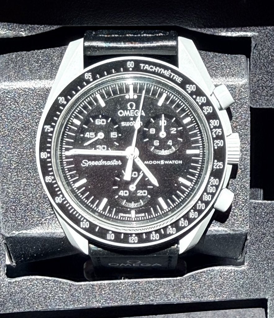 Te koop: Omega+Swatch 'Mission to the Moon' horloge, Kunststof, Polshorloge, Nieuw, Kunststof