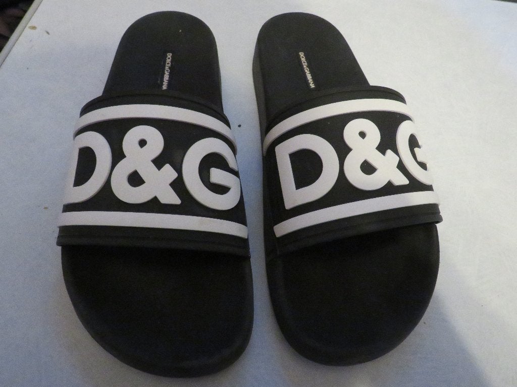 zwarte Dolce & Gabbana logo badslippers maat 43, Slippers, Dolce & Gabbana, Zwart, Ophalen of Verzenden