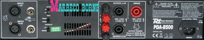 Versterker, Amplifier 500 watt Professional, Power Dynamics, 120 watt of meer, Stereo, Overige merken, Info@marbeco.com