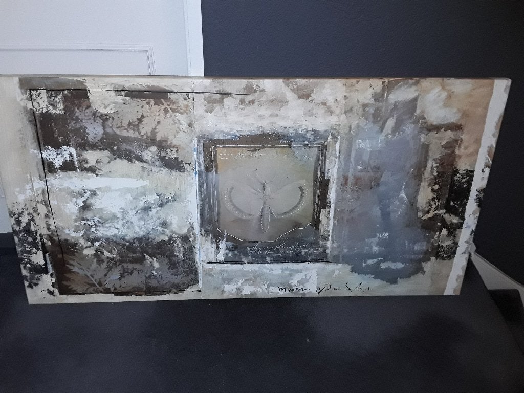 Schilderij vlinder, Ophalen
