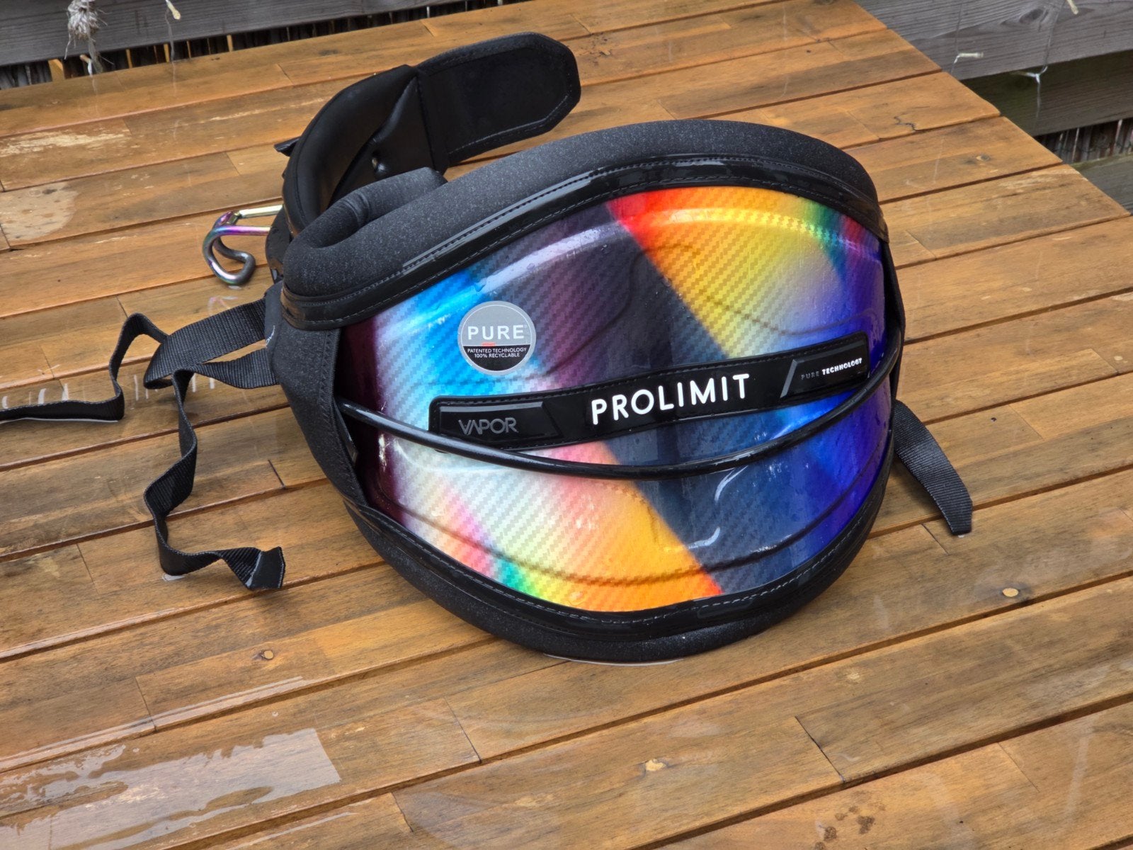 Prolimit Vapor waist harnas XL (36-38") - Rainbow carbon, Watersport en Boten, Kitesurfen, Ophalen of Verzenden, Zo goed als nieuw