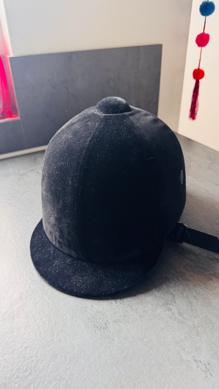 Horka Paardrij-cap 6 3/4 - 55, Dieren en Toebehoren, Gebruikt, Horka, Ophalen of Verzenden, Zwart